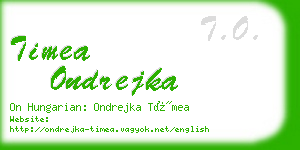 timea ondrejka business card